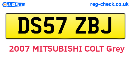 DS57ZBJ are the vehicle registration plates.