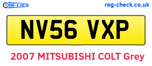 NV56VXP are the vehicle registration plates.