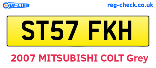ST57FKH are the vehicle registration plates.
