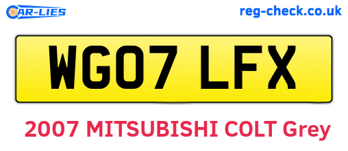 WG07LFX are the vehicle registration plates.
