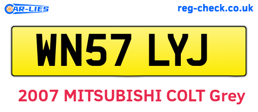 WN57LYJ are the vehicle registration plates.