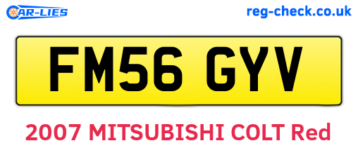FM56GYV are the vehicle registration plates.