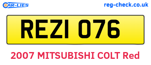 REZ1076 are the vehicle registration plates.