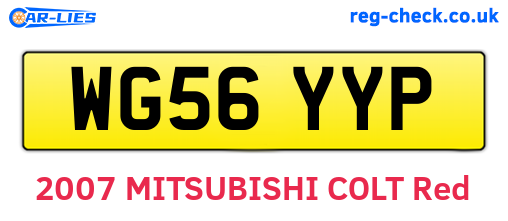 WG56YYP are the vehicle registration plates.