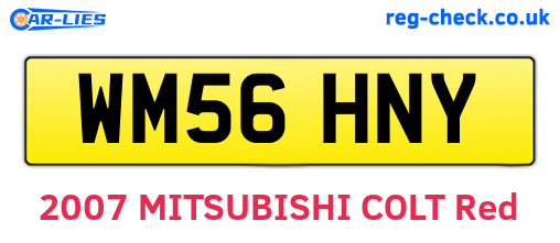WM56HNY are the vehicle registration plates.
