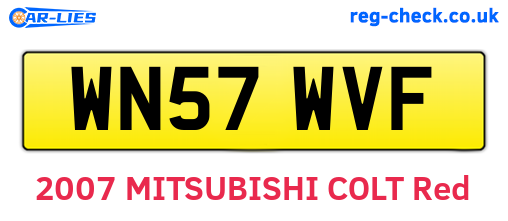 WN57WVF are the vehicle registration plates.
