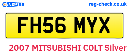 FH56MYX are the vehicle registration plates.