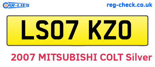 LS07KZO are the vehicle registration plates.