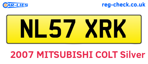 NL57XRK are the vehicle registration plates.