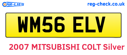 WM56ELV are the vehicle registration plates.