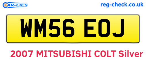 WM56EOJ are the vehicle registration plates.