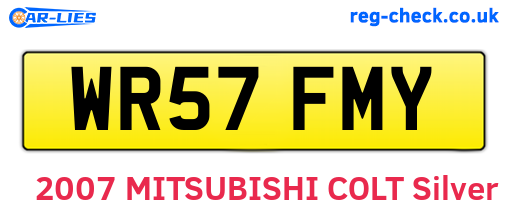 WR57FMY are the vehicle registration plates.