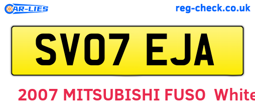 SV07EJA are the vehicle registration plates.