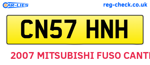 CN57HNH are the vehicle registration plates.