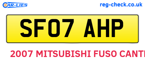 SF07AHP are the vehicle registration plates.