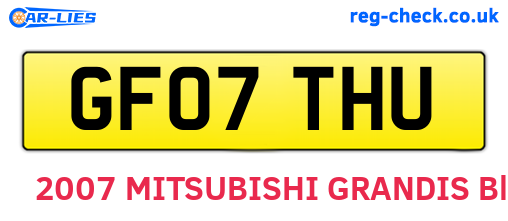 GF07THU are the vehicle registration plates.