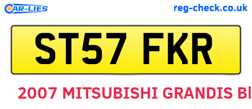 ST57FKR are the vehicle registration plates.