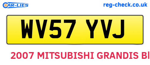 WV57YVJ are the vehicle registration plates.