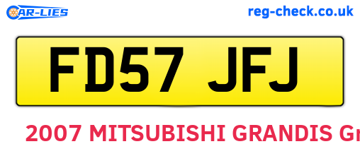 FD57JFJ are the vehicle registration plates.