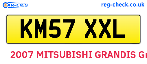 KM57XXL are the vehicle registration plates.