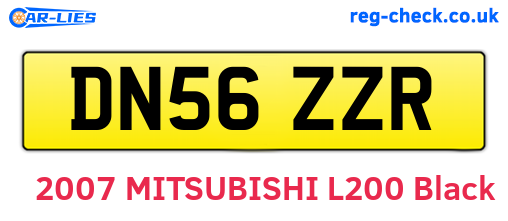 DN56ZZR are the vehicle registration plates.