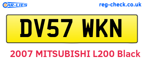 DV57WKN are the vehicle registration plates.