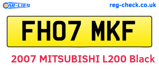 FH07MKF are the vehicle registration plates.