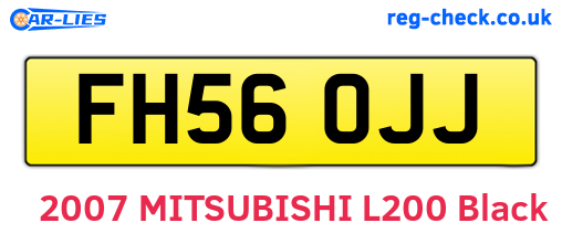 FH56OJJ are the vehicle registration plates.