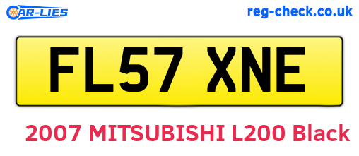 FL57XNE are the vehicle registration plates.