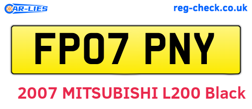 FP07PNY are the vehicle registration plates.