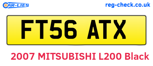 FT56ATX are the vehicle registration plates.
