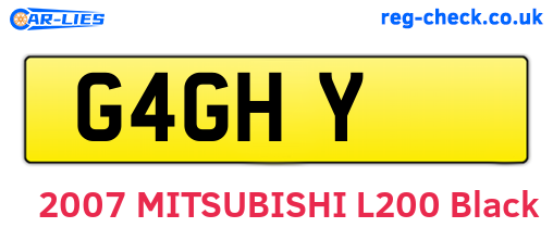 G4GHY are the vehicle registration plates.