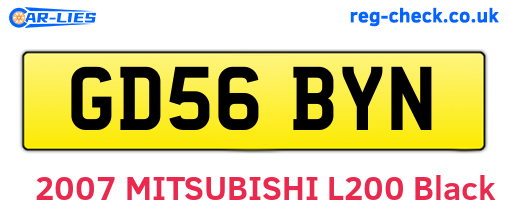 GD56BYN are the vehicle registration plates.