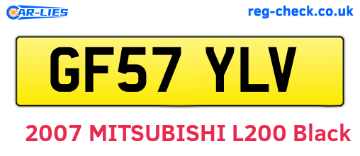 GF57YLV are the vehicle registration plates.