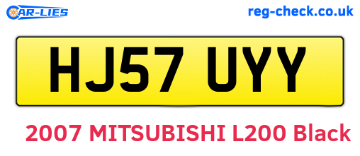 HJ57UYY are the vehicle registration plates.
