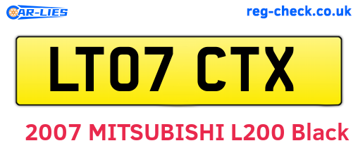 LT07CTX are the vehicle registration plates.
