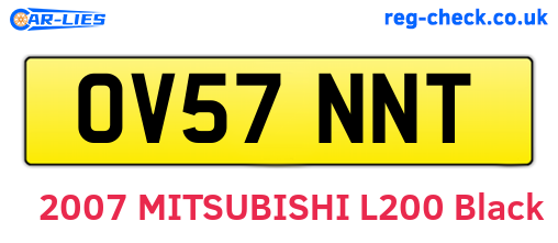 OV57NNT are the vehicle registration plates.