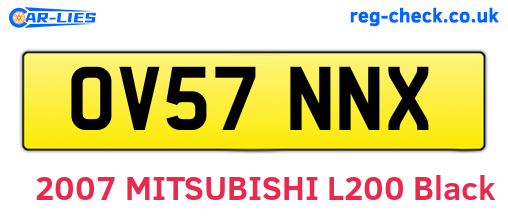 OV57NNX are the vehicle registration plates.