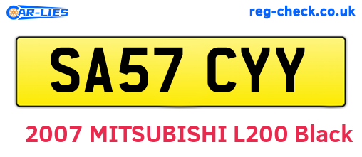 SA57CYY are the vehicle registration plates.