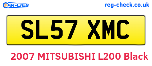 SL57XMC are the vehicle registration plates.