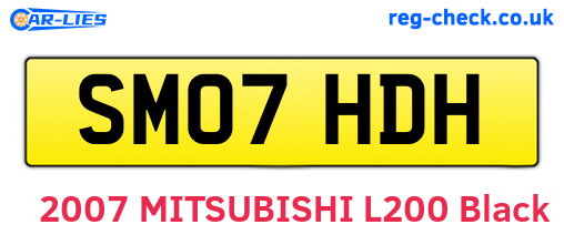 SM07HDH are the vehicle registration plates.