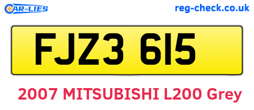 FJZ3615 are the vehicle registration plates.