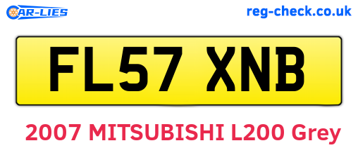 FL57XNB are the vehicle registration plates.