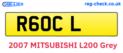 R6OCL are the vehicle registration plates.