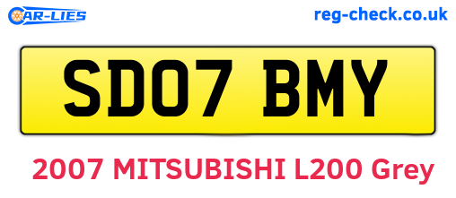 SD07BMY are the vehicle registration plates.
