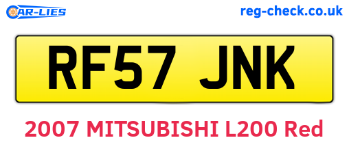 RF57JNK are the vehicle registration plates.