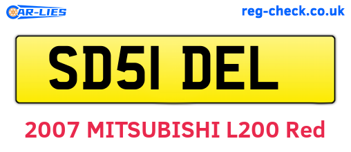 SD51DEL are the vehicle registration plates.