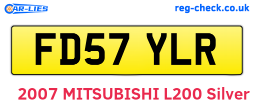 FD57YLR are the vehicle registration plates.