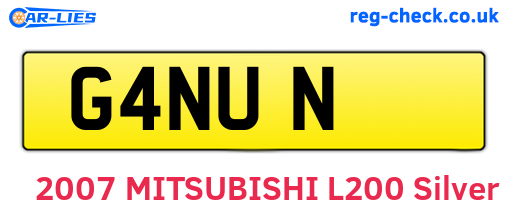 G4NUN are the vehicle registration plates.
