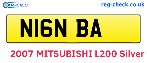 N16NBA are the vehicle registration plates.